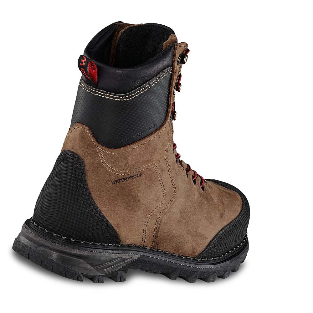 Red Wing Burnside 8-inch Waterproof, CSA Men's Safety Boots Brown | ZA 331ZUT